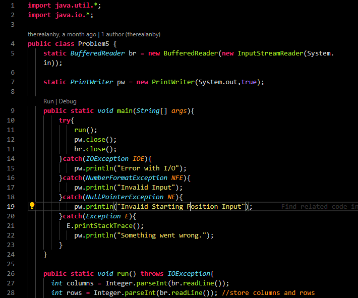 Coding screenshot