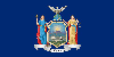New York State flag (pixel art)
