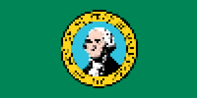 Washington State flag (pixel art)